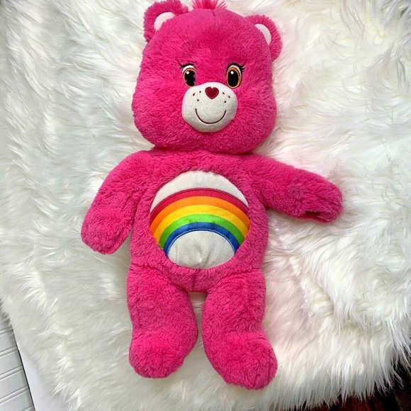 Build-A-Bear Other - Build a Bear Pink Plush Care Bears Cheer Rainbow Stuffed Animal Toy 18" Doll